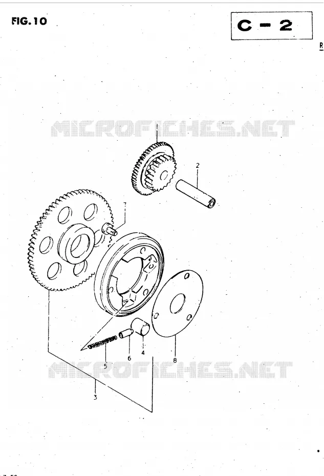 STARTMOTOR CLUTCH Suzuki MOTO 450 GS-L 1982  GS450LZ(E2)