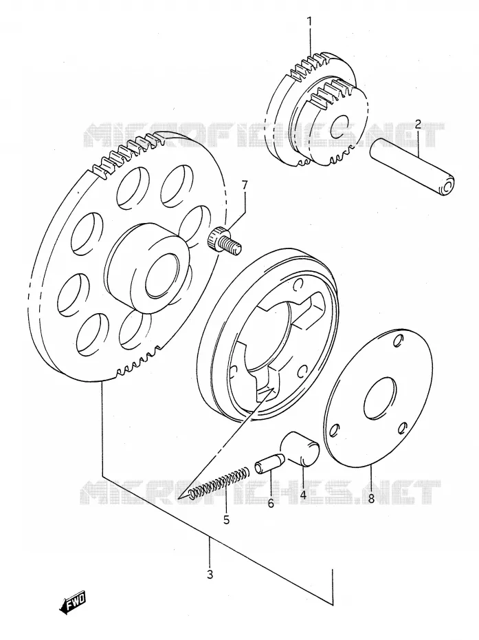 STARTMOTOR CLUTCH Suzuki MOTO 500 GS-E 1991  GS500EUM(E28)
