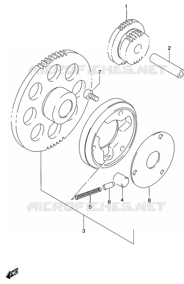 STARTMOTOR CLUTCH Suzuki MOTO 500 GS-E 2003  GS500HUK3(P19)