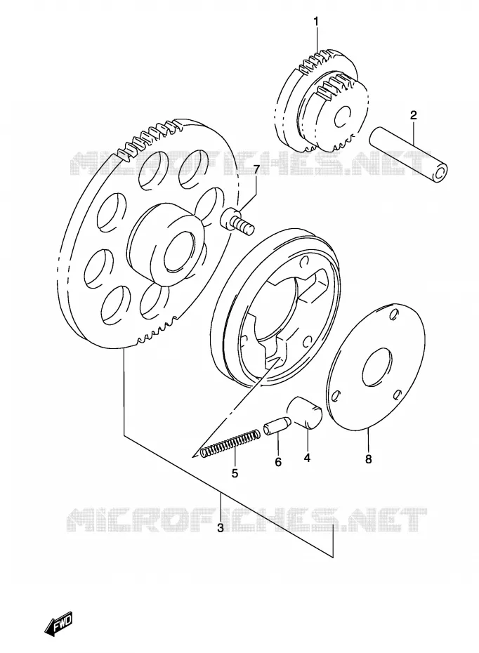 STARTMOTOR CLUTCH Suzuki MOTO 500 GS-E 2004  GS500UK4(P19)