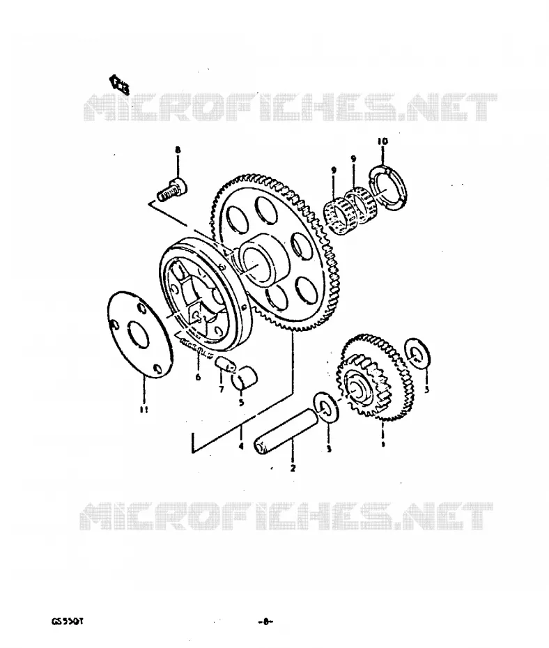 STARTMOTOR CLUTCH Suzuki MOTO 550 GS 1980  GS550DT(T)