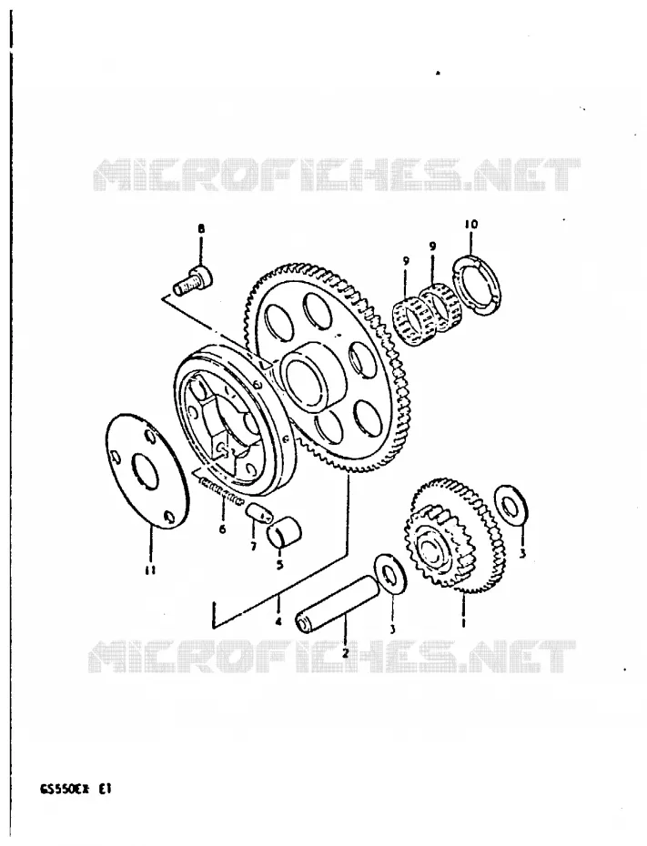 STARTMOTOR CLUTCH Suzuki MOTO 550 GS 1981  GS550X(X)