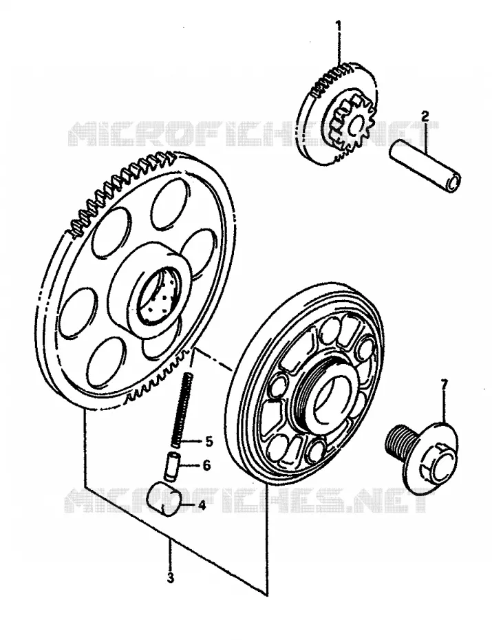 STARTMOTOR CLUTCH Suzuki MOTO 750 GSX-R 1986  GSX-R750G(F/G/H)