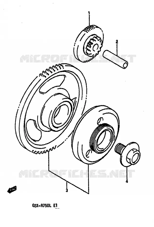 STARTMOTOR CLUTCH Suzuki MOTO 750 GSX-R 1989  GSX-R750K(K/L/M)