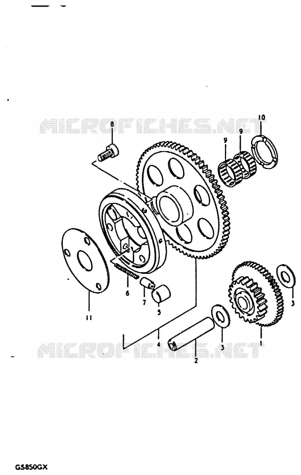 STARTMOTOR CLUTCH Suzuki MOTO 850 GS 1981  GS850GX(T/X)