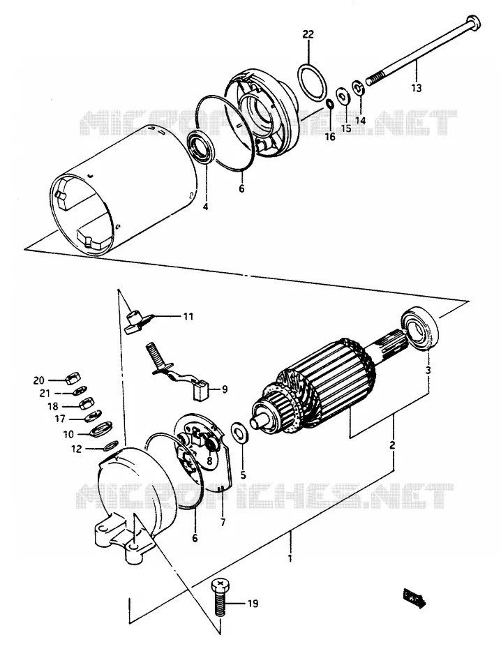 STARTMOTOR Suzuki MOTO 1150 GS 1986  GS1150EFG(E/F/G)