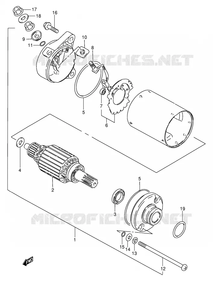 STARTMOTOR Suzuki MOTO 250 GN 1991  GN250EM(E2)
