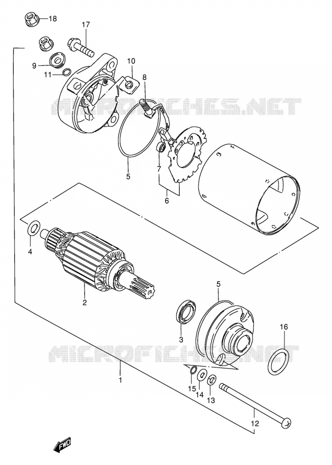 STARTMOTOR Suzuki MOTO 250 GN 2000  GN250EY(E2)