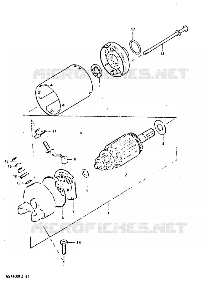STARTMOTOR Suzuki MOTO 400 GSX 1981  GSX400FX(X/Z)