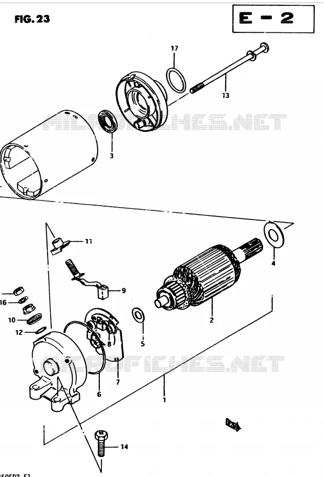 STARTMOTOR Suzuki MOTO 450 GS-S 1983  GS450SD(2/Z/D)