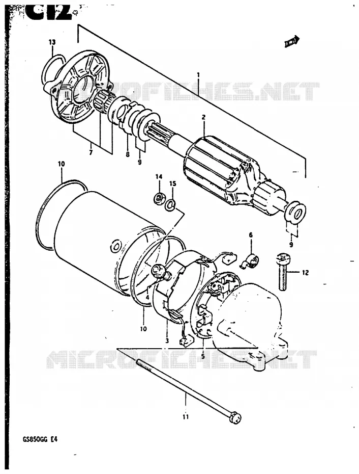 STARTMOTOR Suzuki MOTO 850 GS 1985  GS850GF(E4)