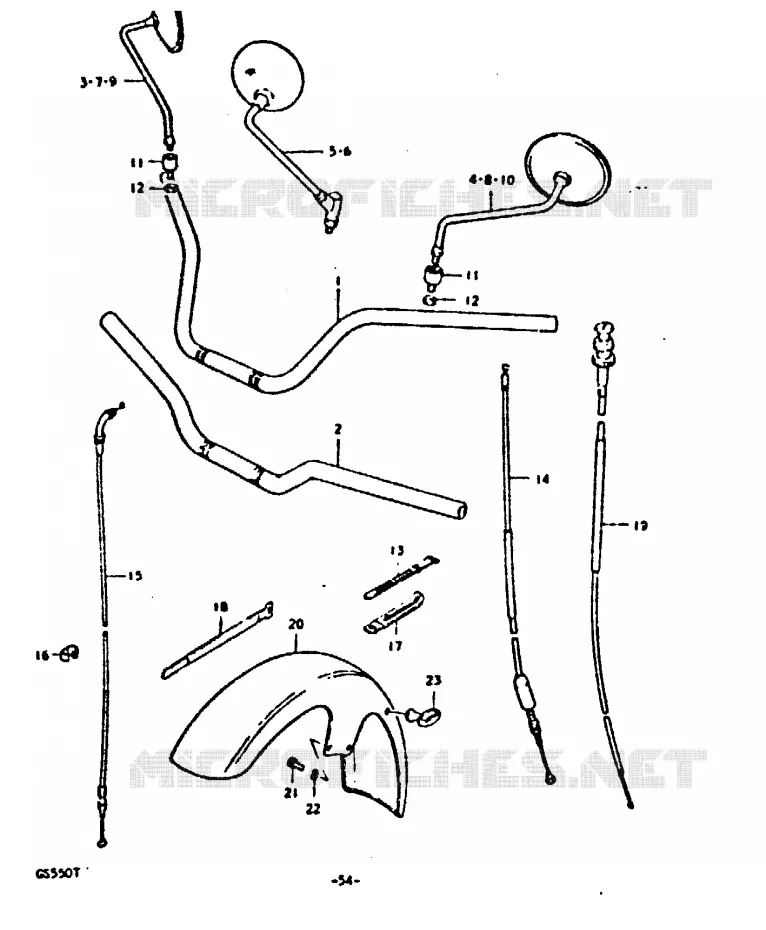 STUUR - FRONT FENDER Suzuki MOTO 550 GS 1980  GS550ET(T)