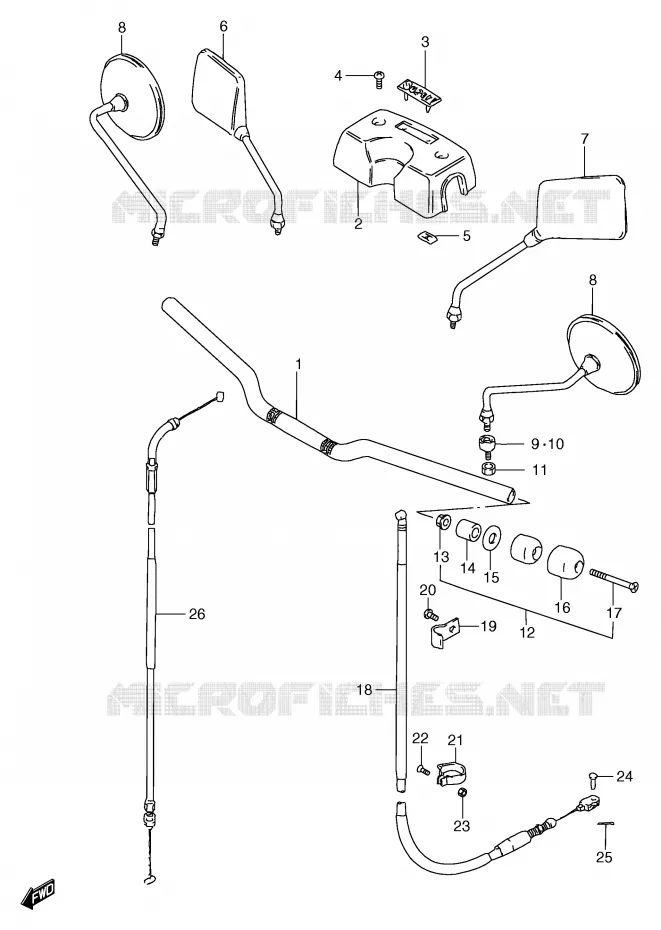 STUUR - KABELS Suzuki MOTO 125 GS 2000  GS125SY(E71)