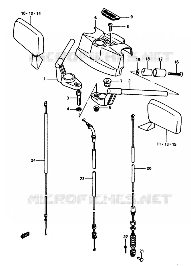 STUUR (GSX1100ESE/EFE/ESF/EFF/ESG/EFG,GS1150ESF/EFF/EFG Suzuki MOTO 1100 GSX-E 1985  GSX1100ESF(E/F/G)