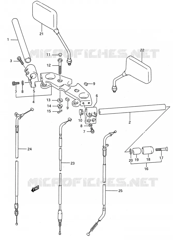 STUUR (MODELE K) Suzuki MOTO 500 GS-E 1995  GS500EUS(E28)