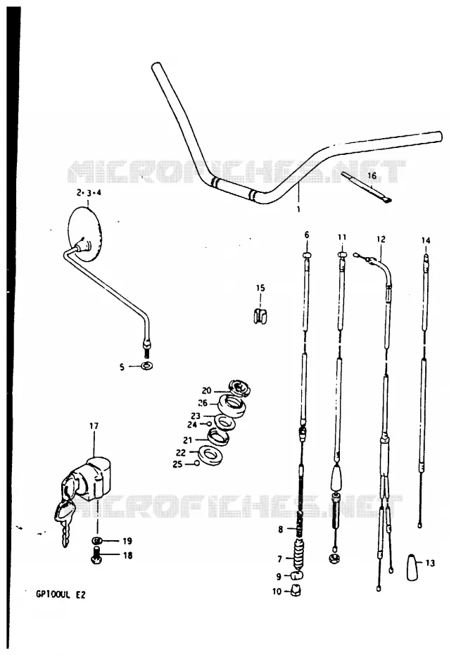 STUUR Suzuki MOTO 100 GP 1983  GP100ED(X/D/L)