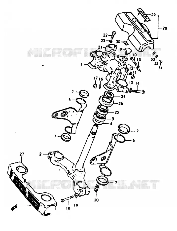 STUURKOLOM (GS1000C, HC, EC) Suzuki MOTO 1000 GS 1978  GS1000C(C/N)