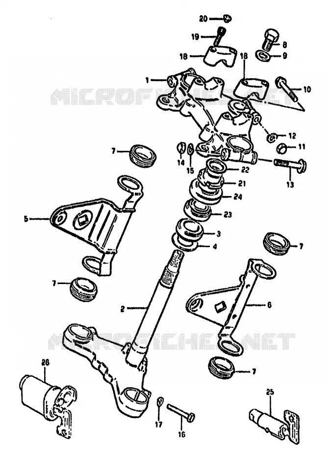 STUURKOLOM (MODELE Z) Suzuki MOTO 550 GS 1981  GS550MX(X/Z)