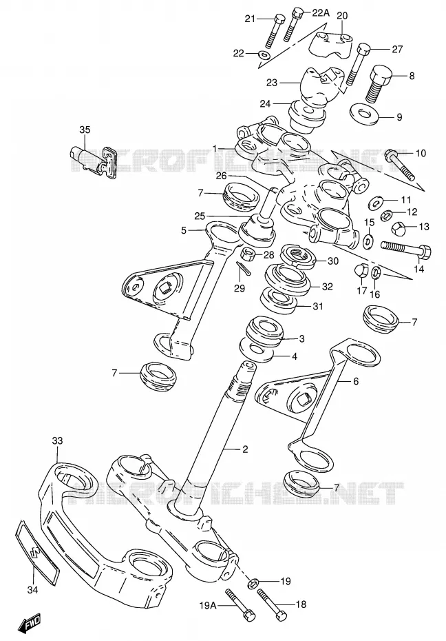 STUURKOLOM Suzuki MOTO 250 GN 1989  GN250K(E2)
