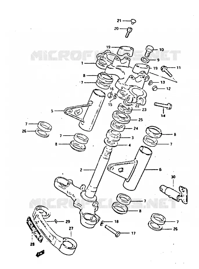 STUURKOLOM Suzuki MOTO 450 GS-E 1984  GS450EE(E/F/G/H/J)