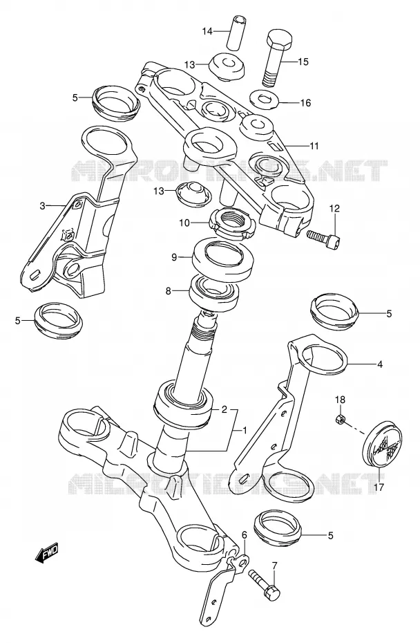 STUURKOLOM Suzuki MOTO 500 GS-E 1996  GS500ESKT(E2)