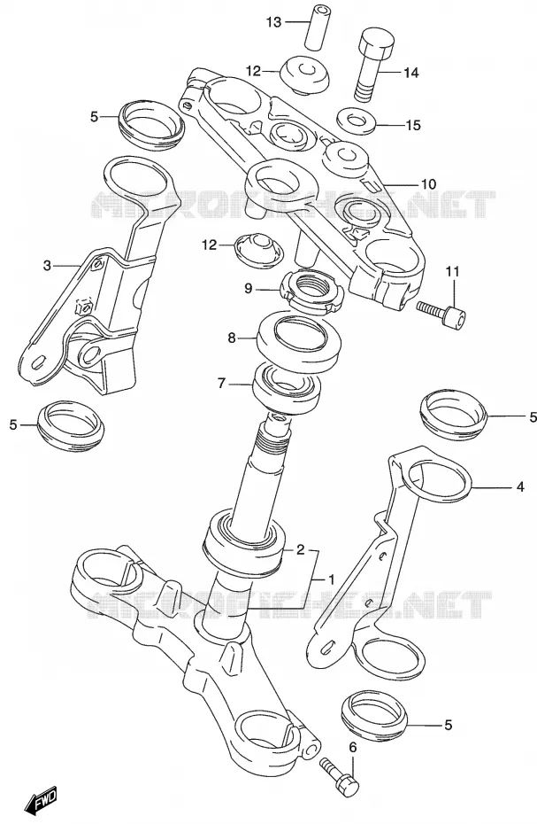 STUURKOLOM Suzuki MOTO 500 GS-E 2003  GS500K3(P19)