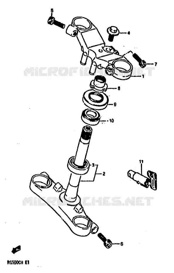 STUURKOLOM Suzuki MOTO 500 RG 1986  RG500G(E1)