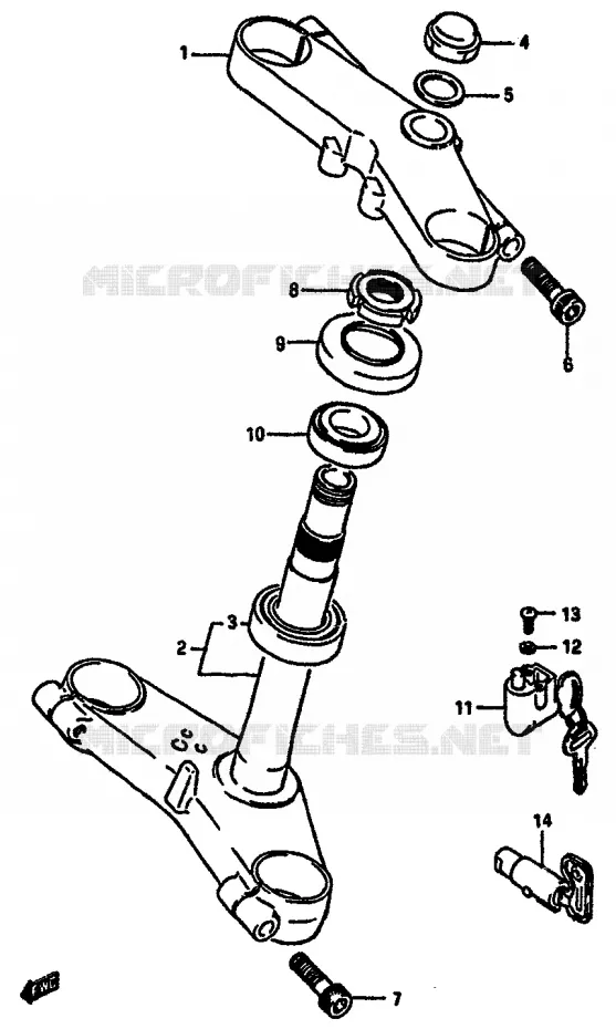 STUURKOLOM Suzuki MOTO 750 GSX-R 1986  GSX-R750G(F/G/H)