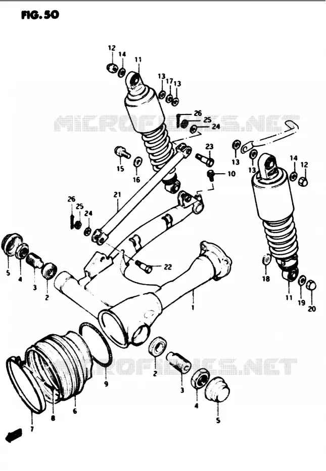 SWINGARM Suzuki MOTO 1100 GS-G 1986  GS1100GG(E/F/G)