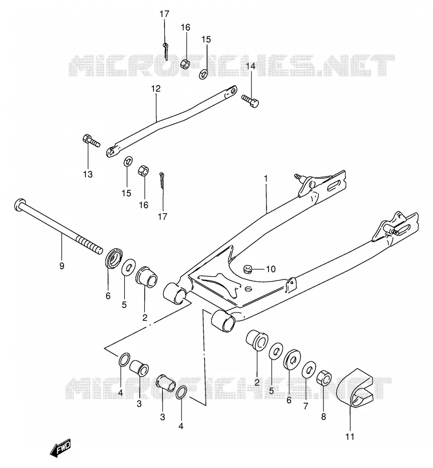 SWINGARM Suzuki MOTO 125 GN 1983  GN125D(E1)
