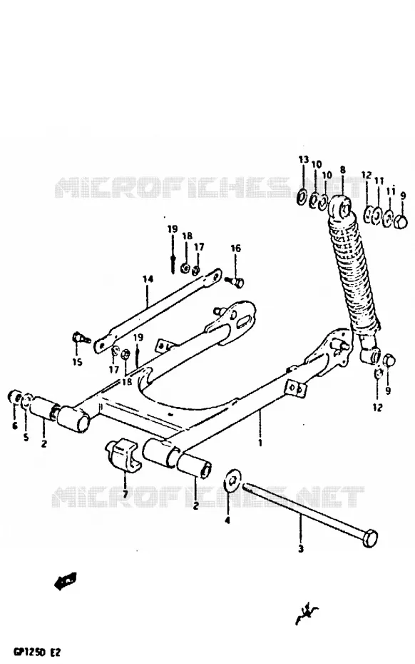 SWINGARM Suzuki MOTO 125 GP 1999  GP125UX(X/D)