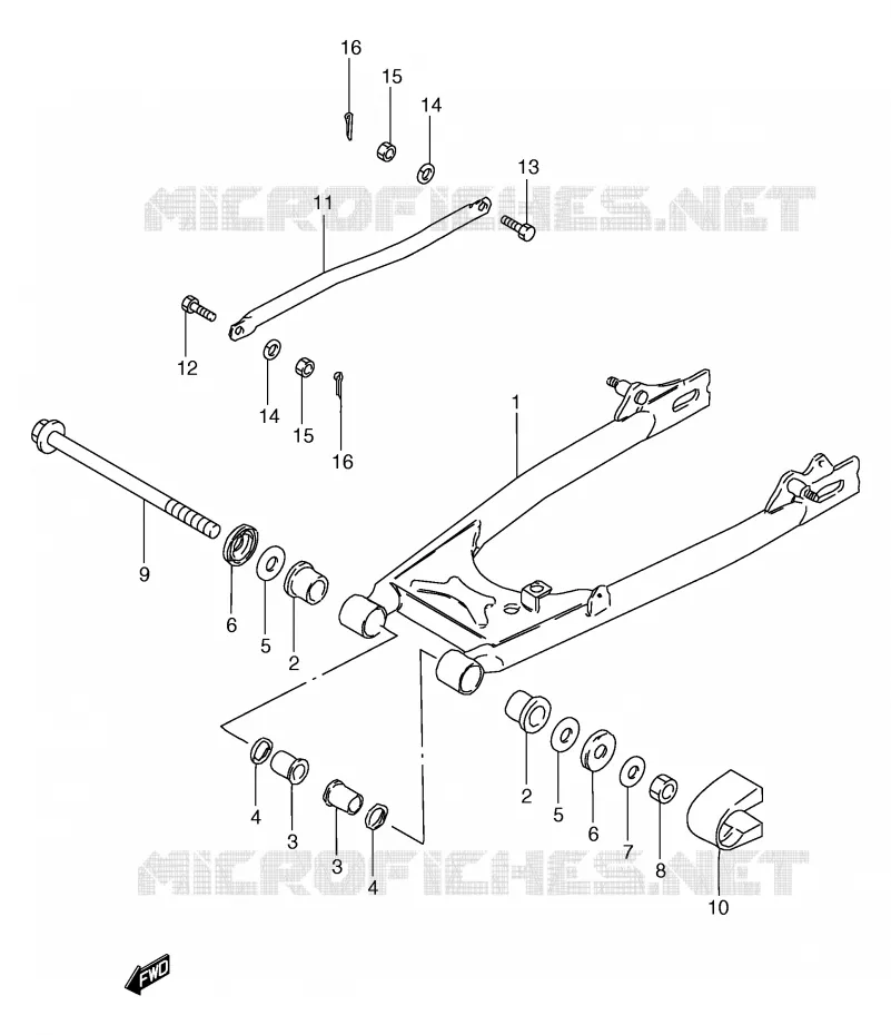 SWINGARM Suzuki MOTO 125 GS 1999  GS125SUX(E71)