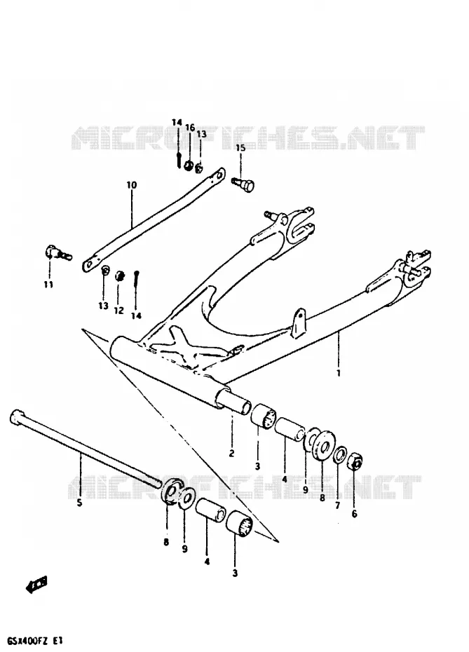 SWINGARM Suzuki MOTO 400 GSX 1981  GSX400FX(X/Z)