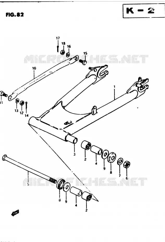 SWINGARM Suzuki MOTO 450 GS-S 1983  GS450SD(2/Z/D)