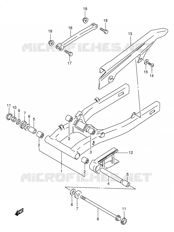 SWINGARM Suzuki MOTO 500 GS-E 2002  GS500K2(E2)