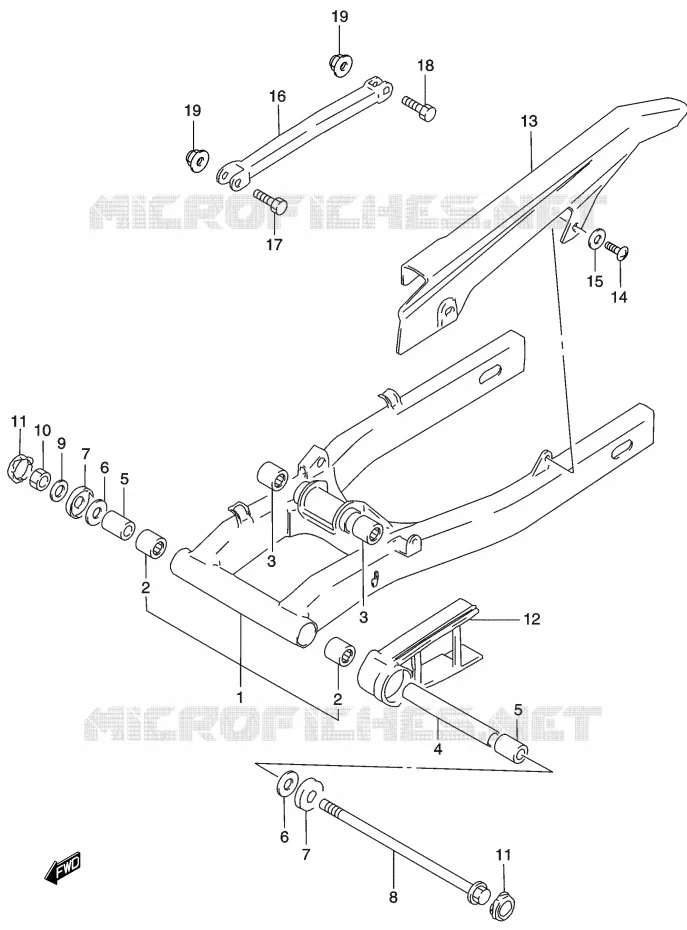 SWINGARM Suzuki MOTO 500 GS-E 2003  GS500HK3(P19)