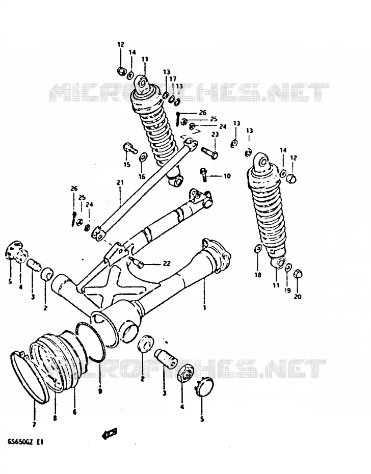 SWINGARM Suzuki MOTO 650 GS 1999  GS650GX(X/Z)