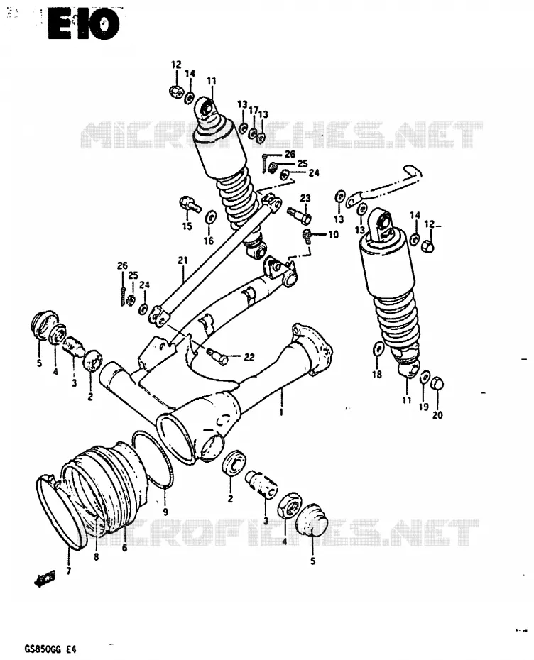 SWINGARM Suzuki MOTO 850 GS 1986  GS850GG(E4)