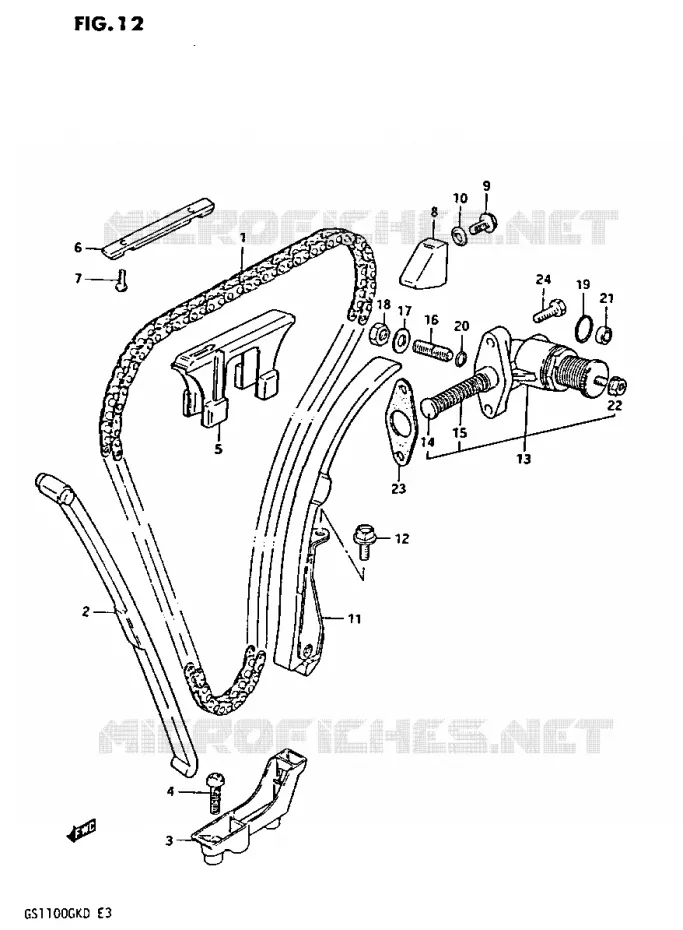 TIMING (GS1100GKZ/GK2) Suzuki MOTO 1100 GS-G 1982  GS1100GKZ(Z/2/D)