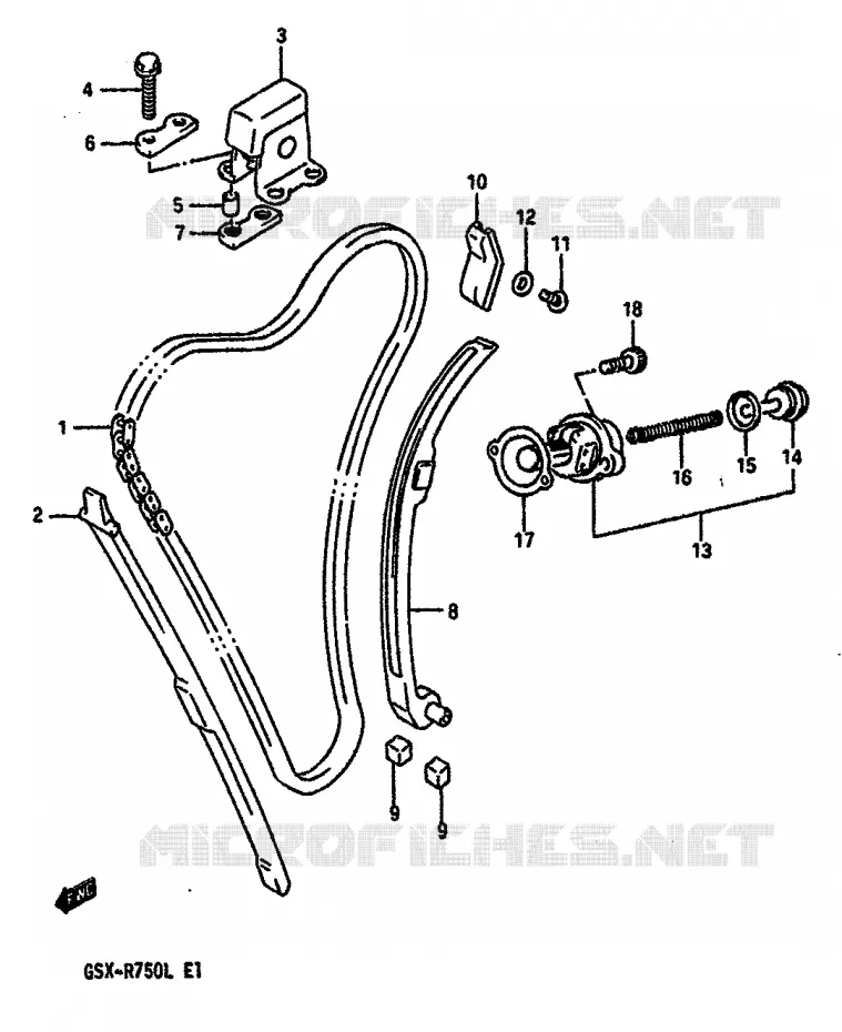 TIMING (MODELE J/K) Suzuki MOTO 750 GSX-R 1988  GSX-R750J(J/K/L)
