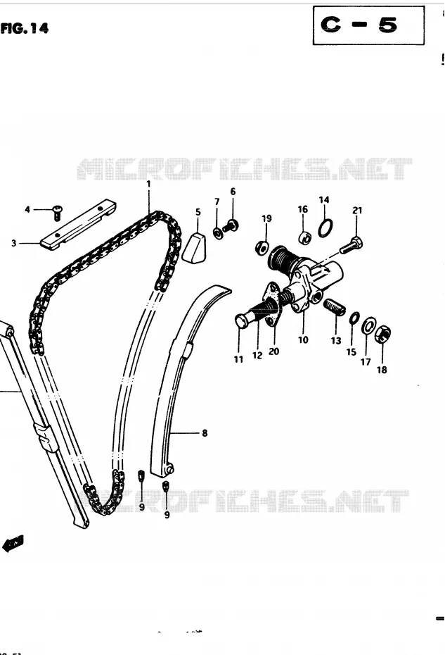 TIMING (MODELE Z) Suzuki MOTO 450 GS 1982  GS450Z(2/Z/D)