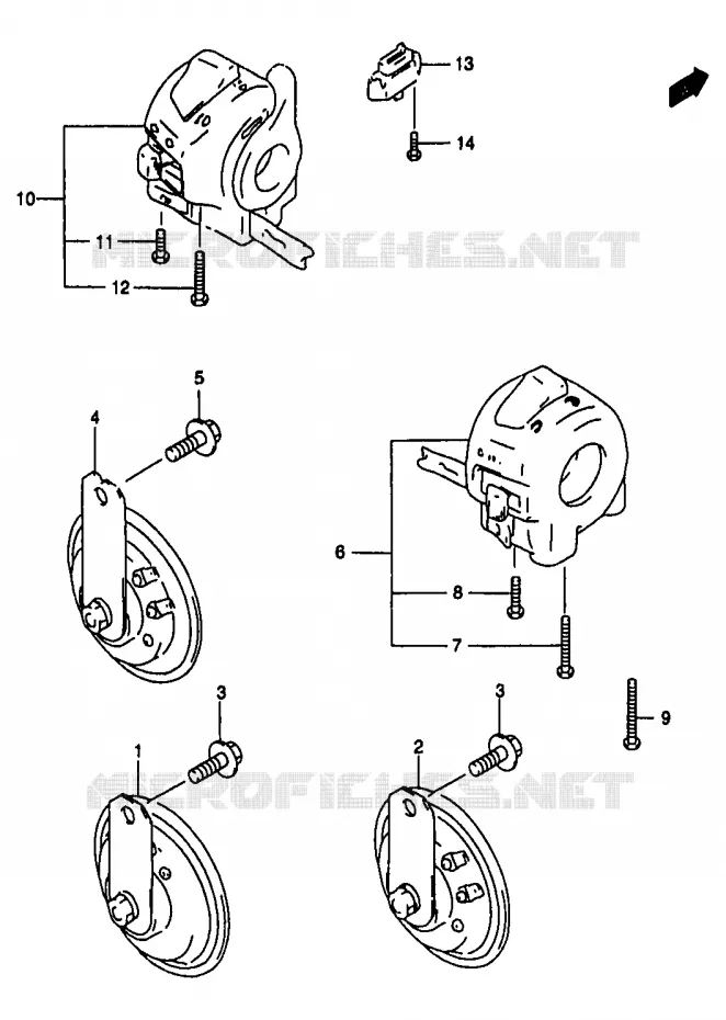 TOETER - SWITCH Suzuki MOTO 1200 BANDIT 1996  GSF1200T/GSF1200ST
