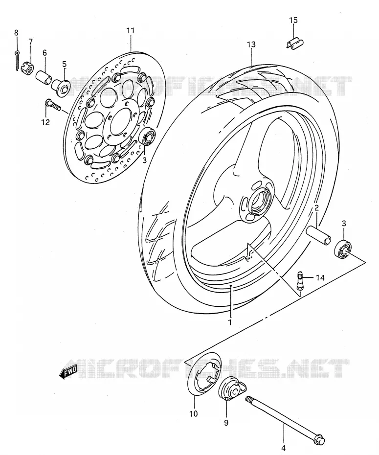 VOORWIEL Suzuki MOTO 500 GS-E 1995  GS500ESKS(E28)