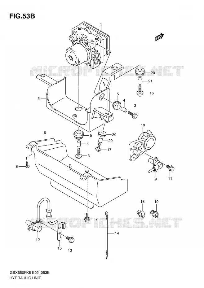 ABS (GSX650FAK9/FUAK9/FAL0/FUAL0) Suzuki MOTO 650 GSX-F 2008  GSX650FK8(E2)