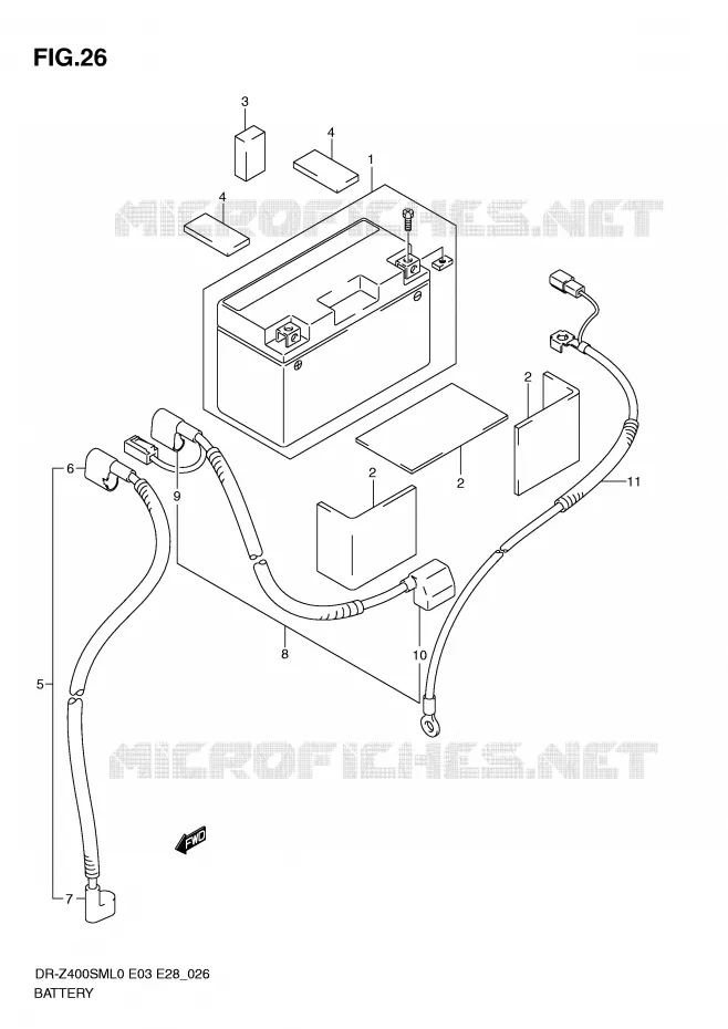ACCU Suzuki MOTO 400 DR-Z 2010  DR-Z400SML0(E3/E28)