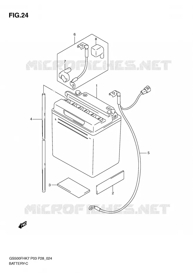 ACCU Suzuki MOTO 500 GS-E 2010  GS500HL0(P3)