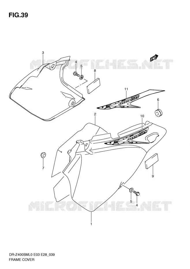 ACHTER KUIP Suzuki MOTO 400 DR-Z 2010  DR-Z400SML0(E3/E28)