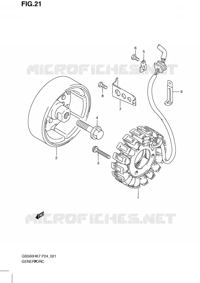 ALTERNATOR Suzuki MOTO 500 GS-E 2008  GS500HK8(P24)