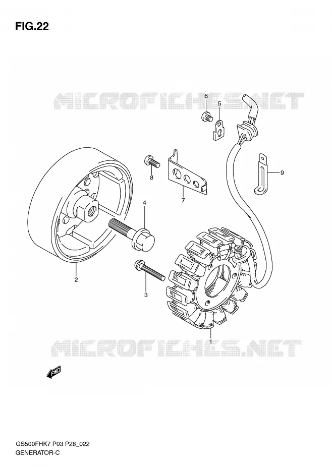 ALTERNATOR Suzuki MOTO 500 GS-E 2009  GS500HK9(P3)