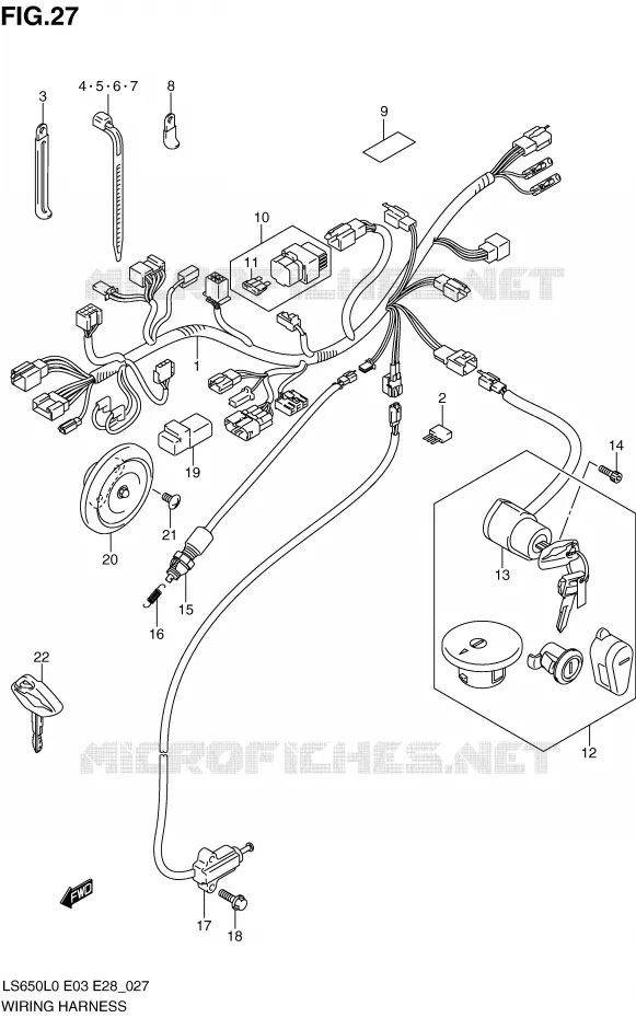 BEDRADING Suzuki MOTO 650 BOULEVARD 2010  LS650L0(E3/E28)